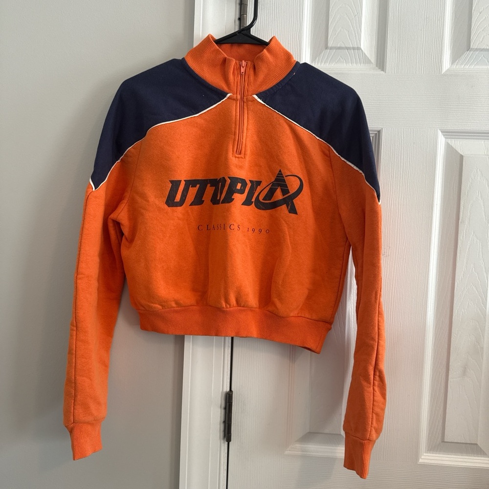 Urban Outfitters Orange and Navy Sweatshirt